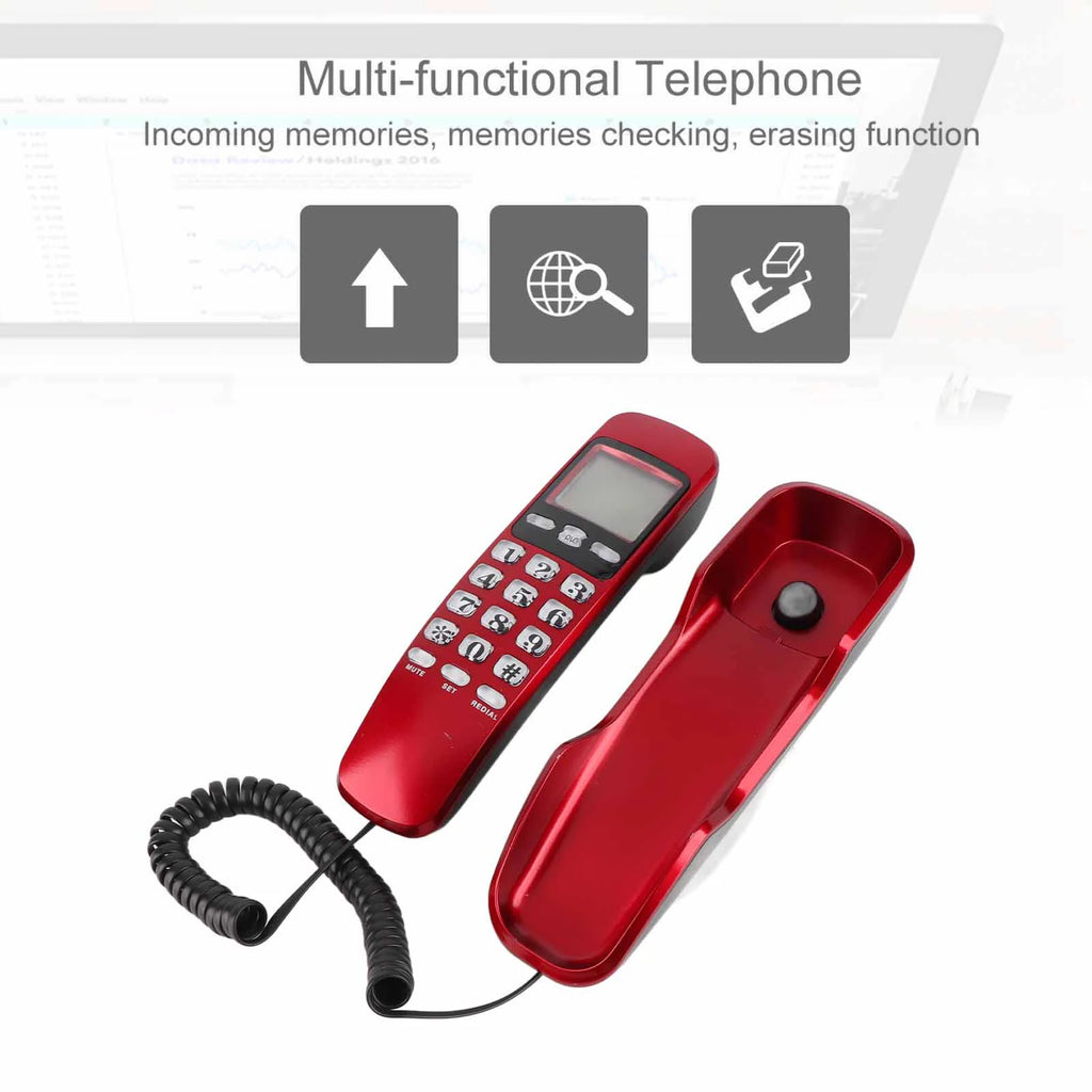 Home Telephone Mini Wall Office Hotel Incoming Caller ID LCD Display