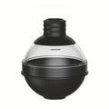 Silicone Ice Ball Maker Whiskey Large Sphere Mold 1 Funnel Lid Zpaxo black 1piece