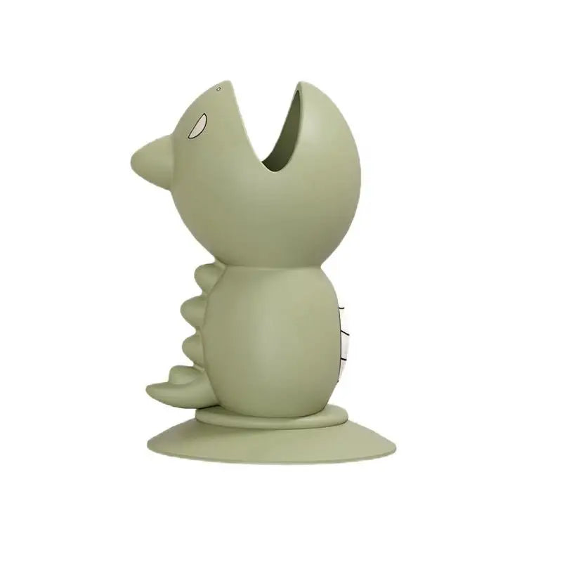 Multifunctional Cartoon Silicone Small Fish Toothbrush Holder Base Zpaxo Green