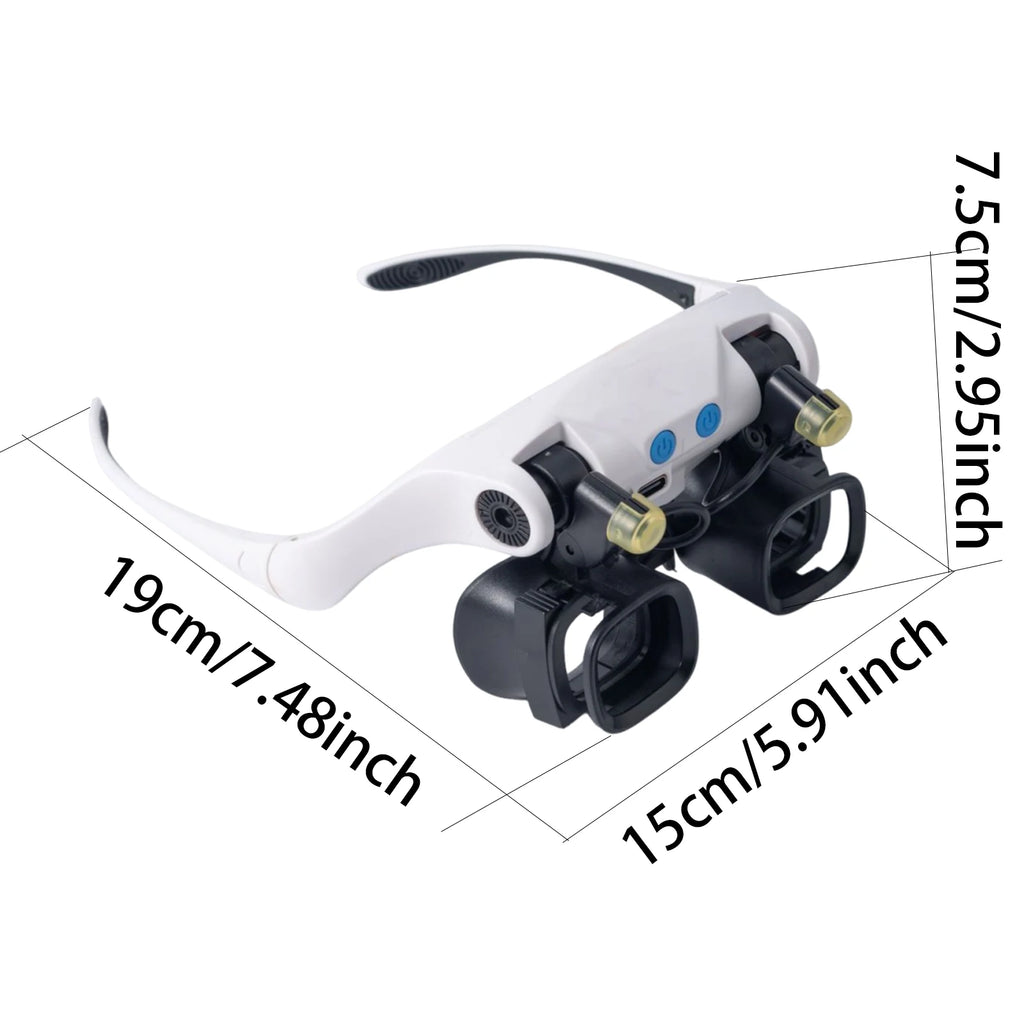 Jeweler Magnifying Glass LED Interchangeable Lens HD 2X 4X 6X 10X 13X