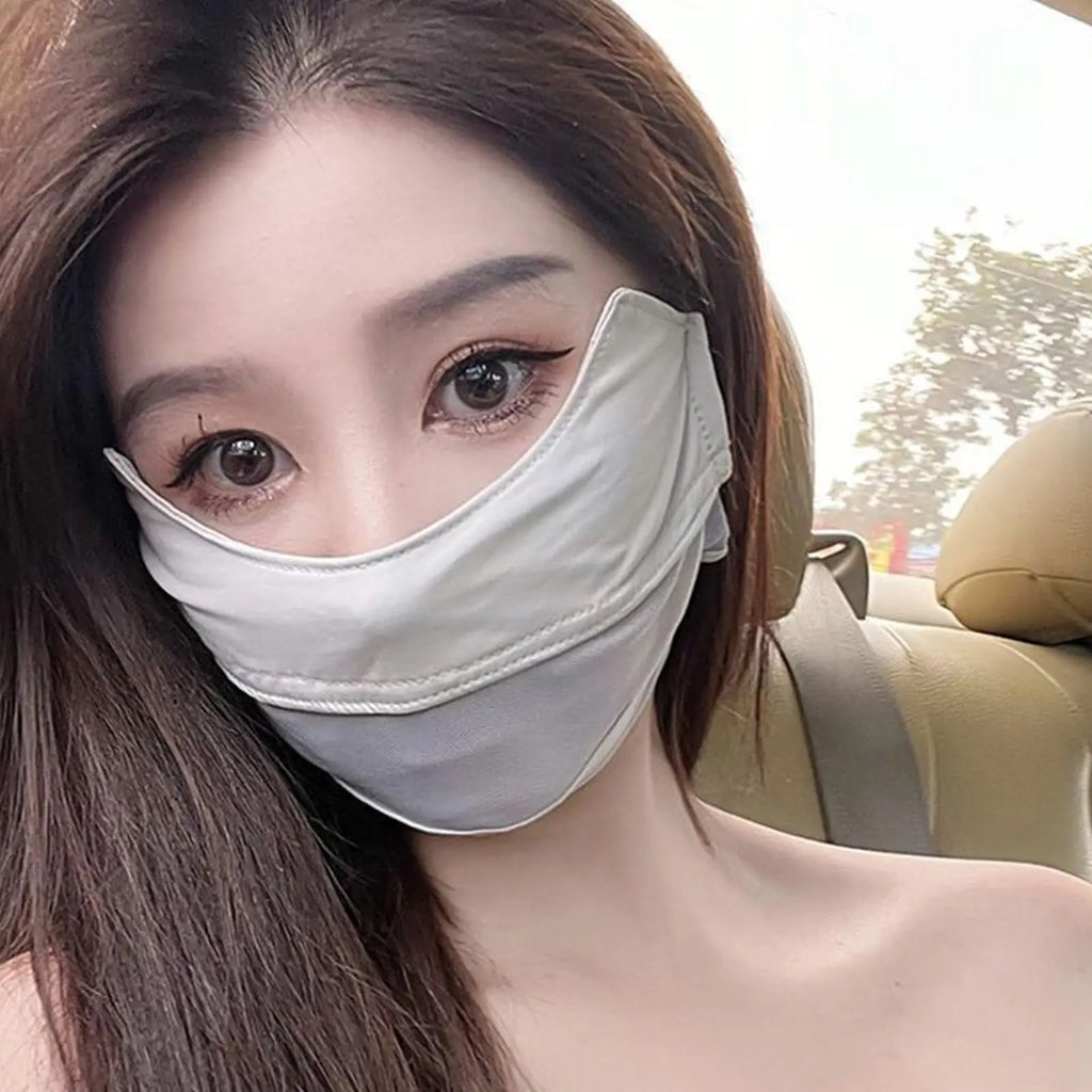 Ice Silk UV Face Mask UPF 50 – Cooling Sun Cover for Sports UV Cooling Face Mask Zpaxo