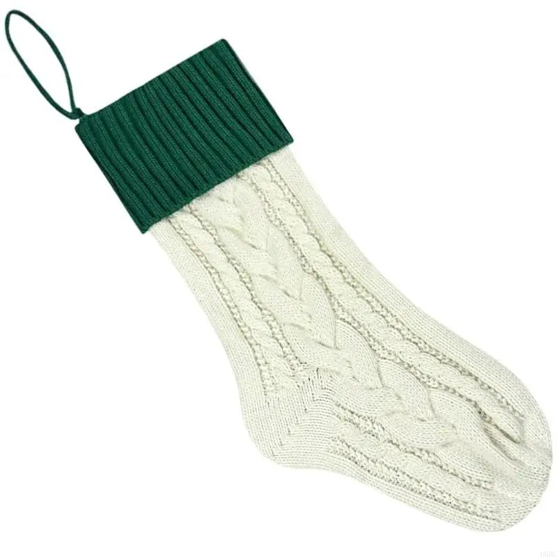 Reusable Spacious Christmas Sock Knitted Design Multiple Pattern Zpaxo Green apricot China Mainland