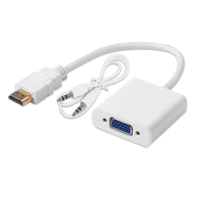 High Speed HDMI To VGA Cable HDTV Converter With Audio HD 1080P HDMI Male To VGA Female Converter Adapter for Laptop PC TV Zpaxo