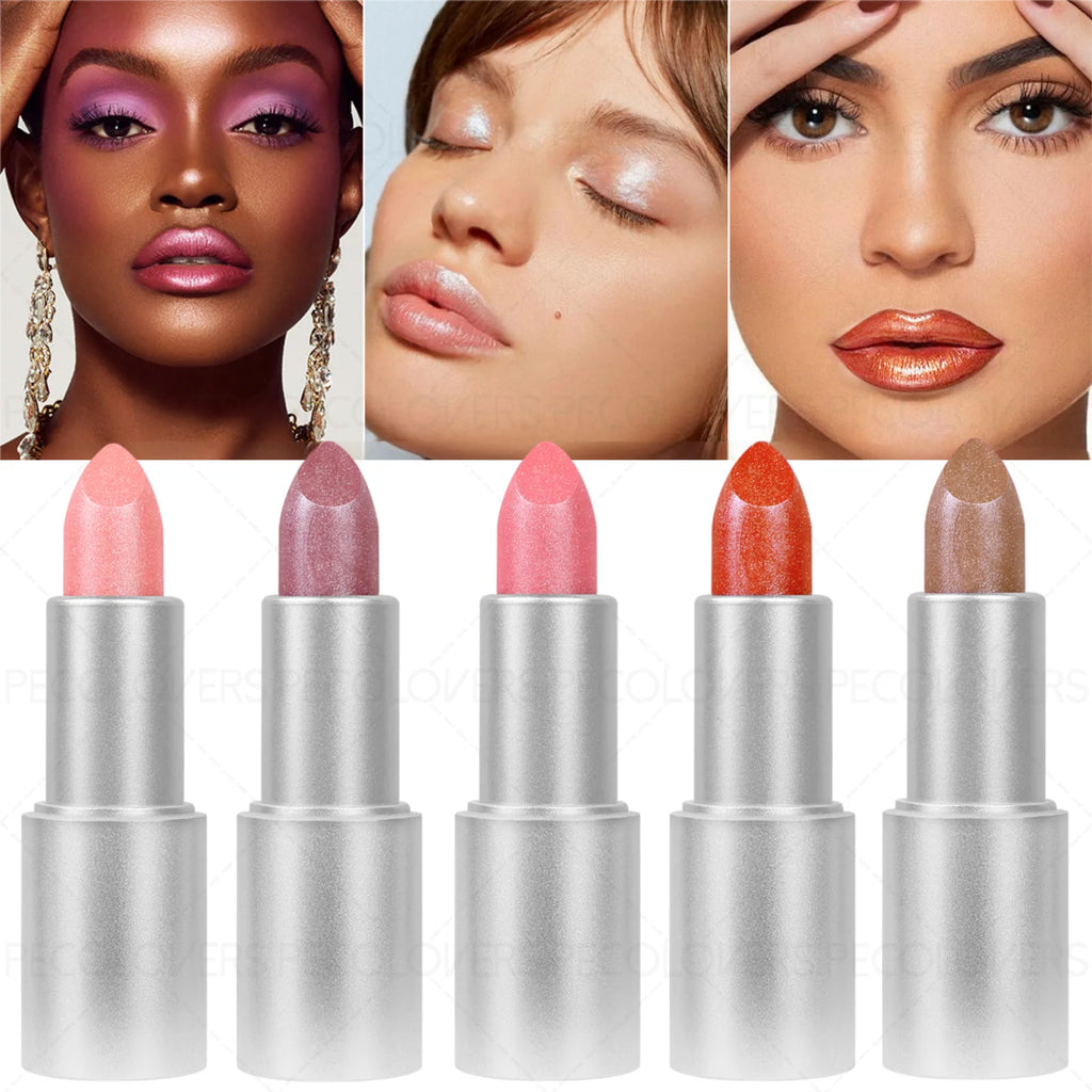 Pearl Glittering Lipstick Waterproof Gloss Non-stick Creating Perfect