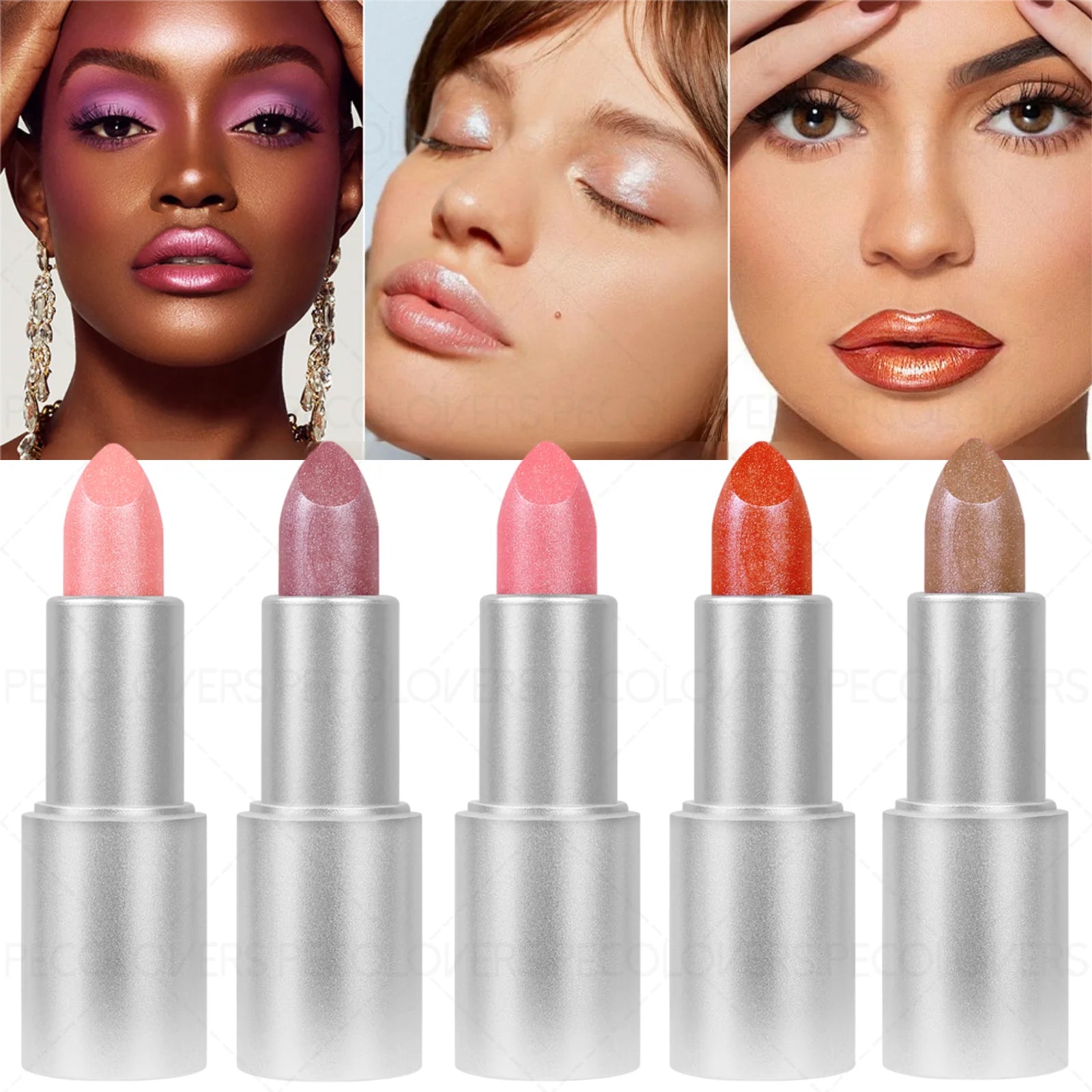 Pearl Glittering Lipstick Waterproof Gloss Non-stick Creating Perfect
