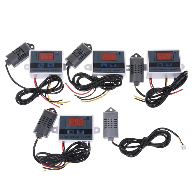 12V 24V 220V XH-W3005 Digital Humidity Controller Humidistat Hygrometer Humidity Control Switch Regulator + Humidity Sensor Zpaxo