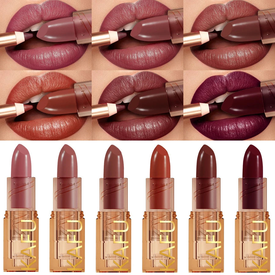 14-Color Matte Lipstick Non-fading Long-lasting Velvet Finish Smooth