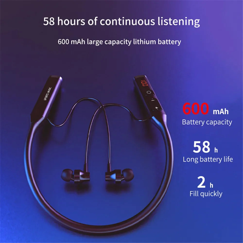 Bluetooth 5 0 Earphones Neckband Headsets Wireless Headphones Hifi