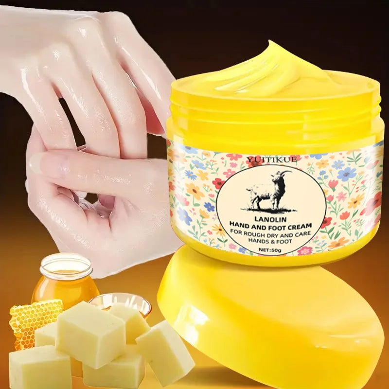 YUITIKUE Lanolin Hand & Foot Cream 50g – 3-in-1 Dry Skin Repair Hand & Foot Cream Zpaxo