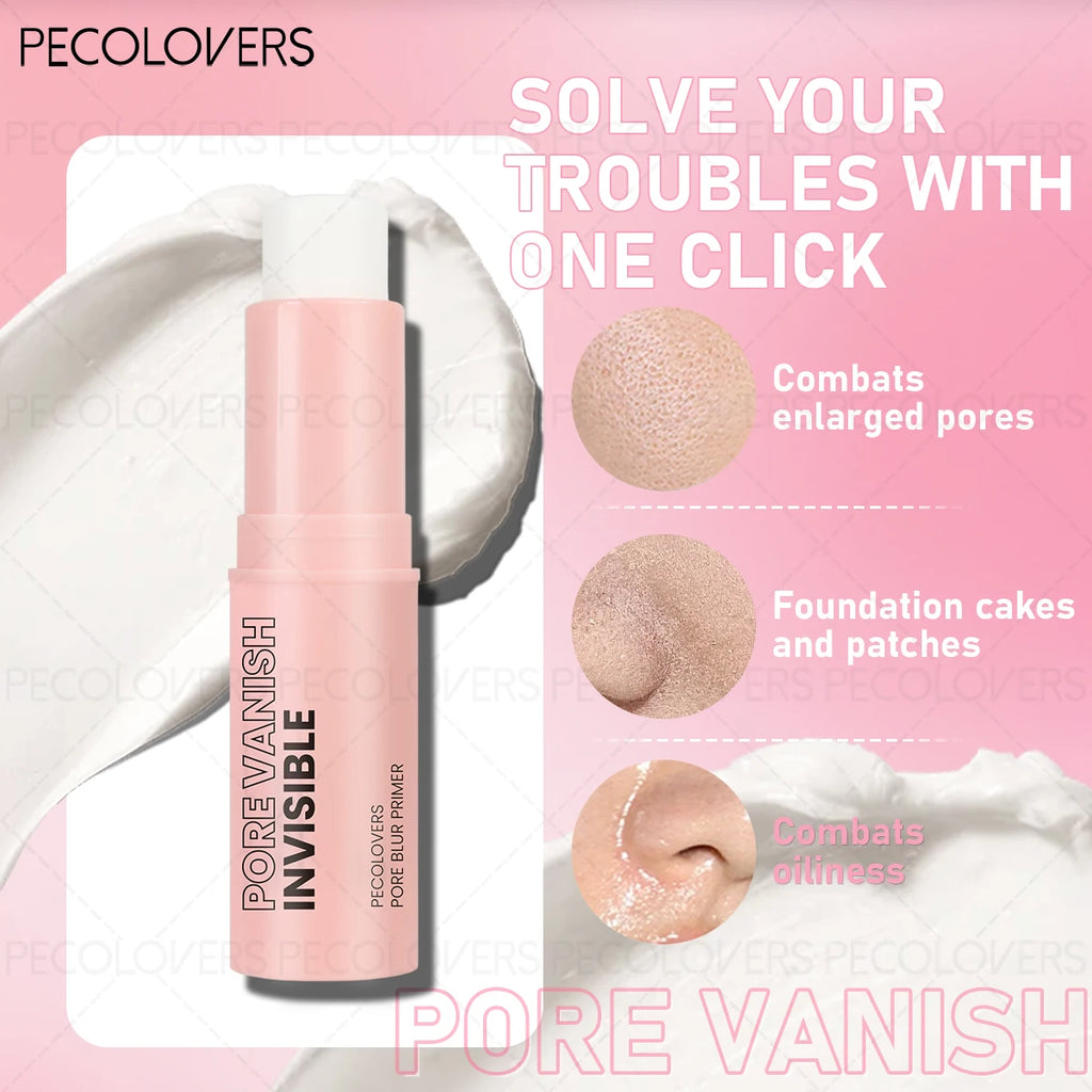 1PC Poreless Makeup Primer Stick-non-greasy, Hides Pores, Dark Circles, Blemishes, Glow, Moisturizes, Gentle, for Daily Makeup Zpaxo
