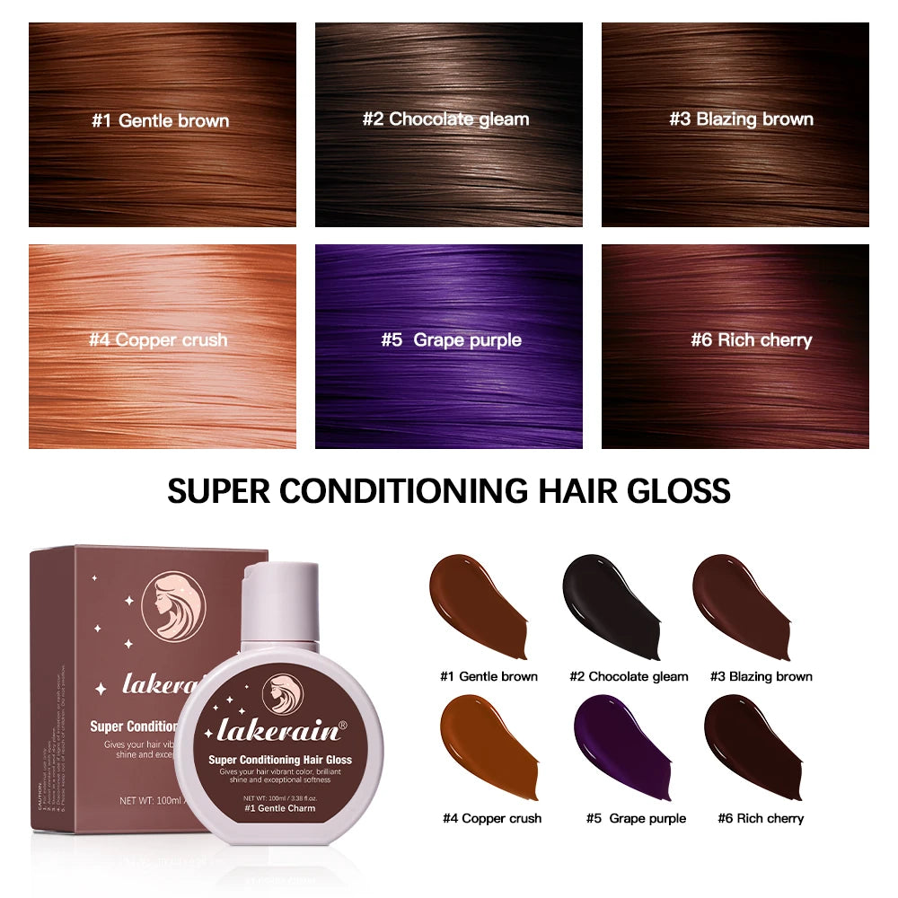 Glaze Super Gloss Color Conditioning Gloss Rinse Out Semi-Permanent Hair Gloss that Enhances Color and Boosts Shine & Hydration Zpaxo