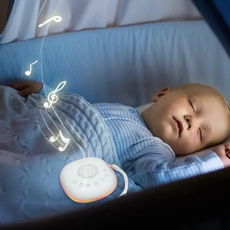 White Noise Machine Portable Sleep Calming Accessories USB Rechargeable Sleep Aid Soother For Bedroom Nursery Travel Meditation Zpaxo