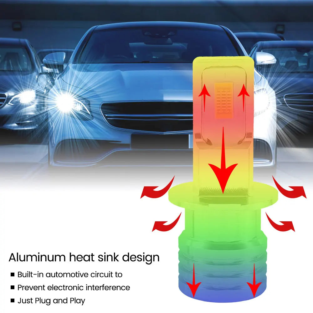 100W Fog Light Car LED Headlight Bulb Car Signal Light 2PCS 6000K White Light High/Beam Bulb Car Accessories FOR H16 H8 H11 Zpaxo