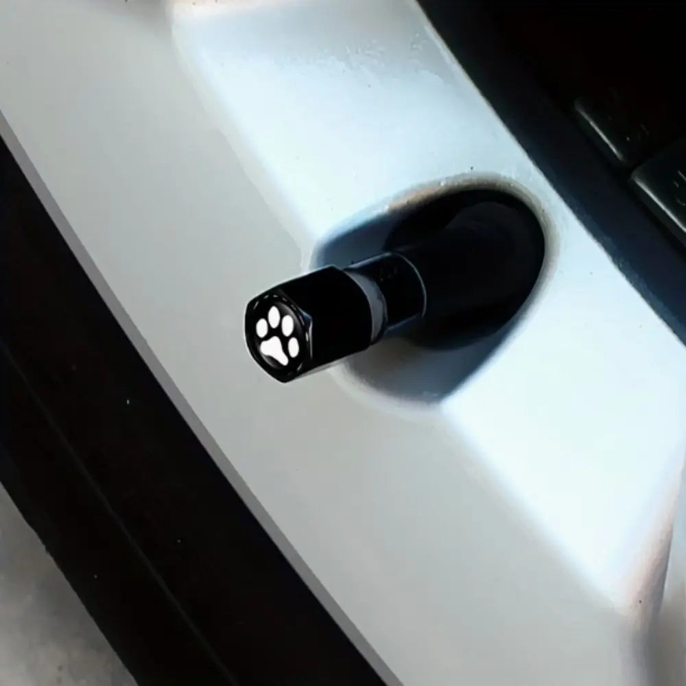 Cat's Paw Universal Fit Tire Valve Covers Cute Decorative Valve Covers Protects Stems Durable Valve Cap Car Zpaxo