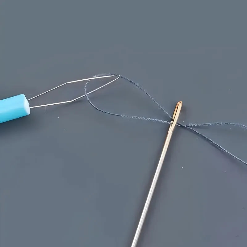 Colorful Plastic Needle Threader Cylindrical Threading Tool Sewing