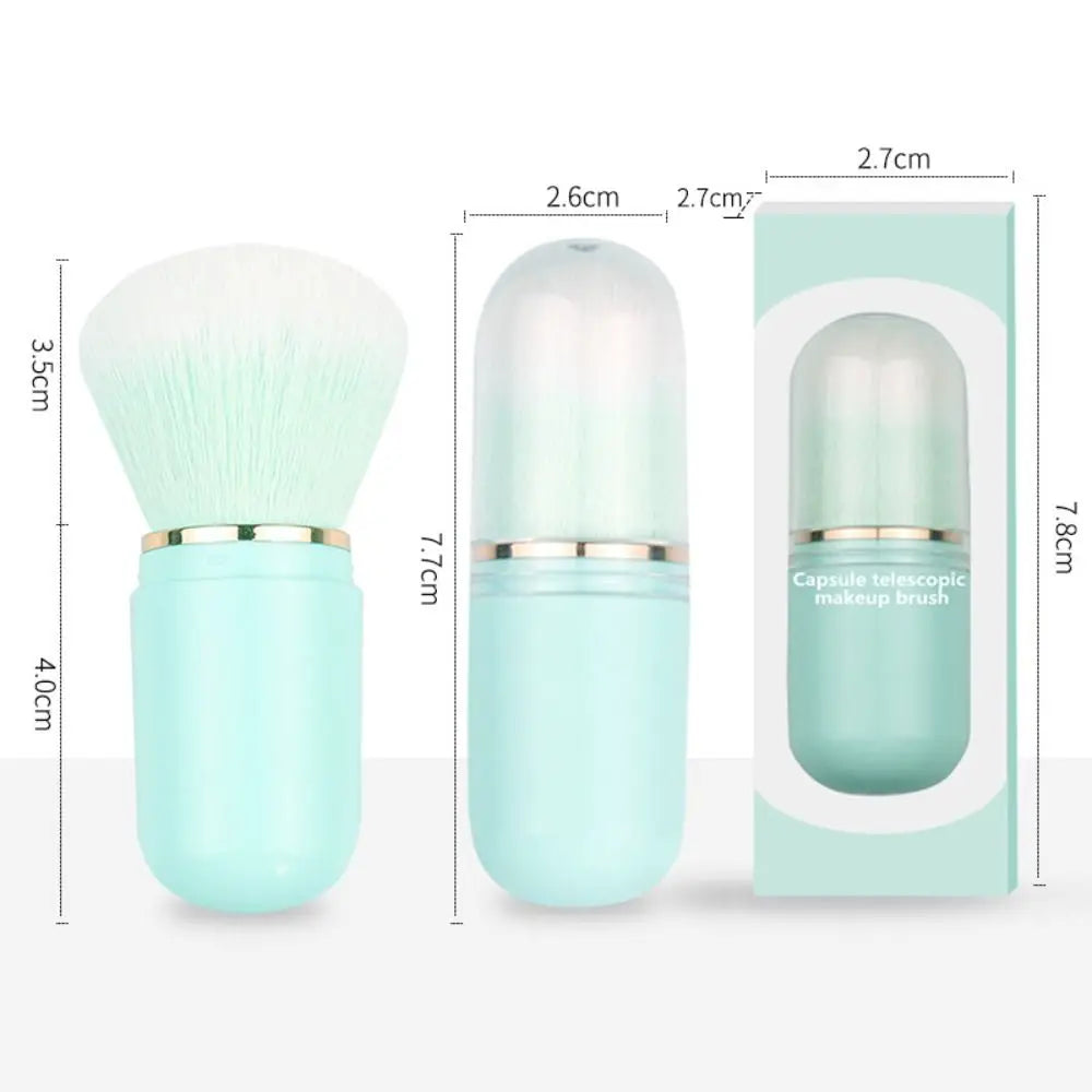 Retractable Kabuki Brush Capsule-shape Cute Travel Makeup Zpaxo
