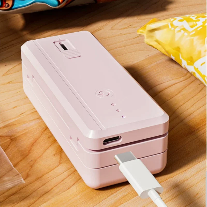 2 In 1 Mini Portable Sealing Machine Food Packaging Machine Kitchen Sealing Machine USB Charging Model Zpaxo