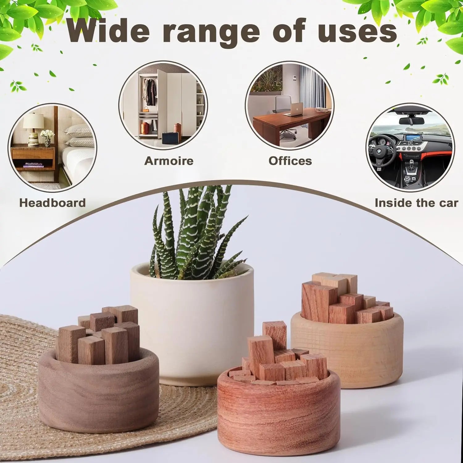 Wooden Essential Oil Car & Home Diffuser – Aromatherapy Décor