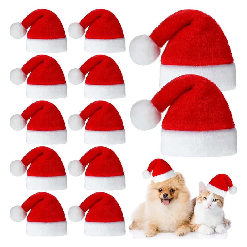Frienda Dog Santa Hat Christmas Soft Plush Cat Pet Costumes Small