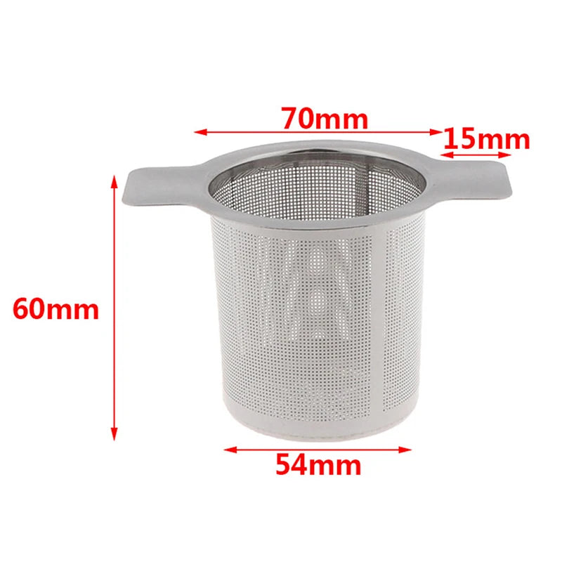 Strainer Loose Leaf Filter Withoutlid Stainless Steel Mesh Tea Zpaxo Style1
