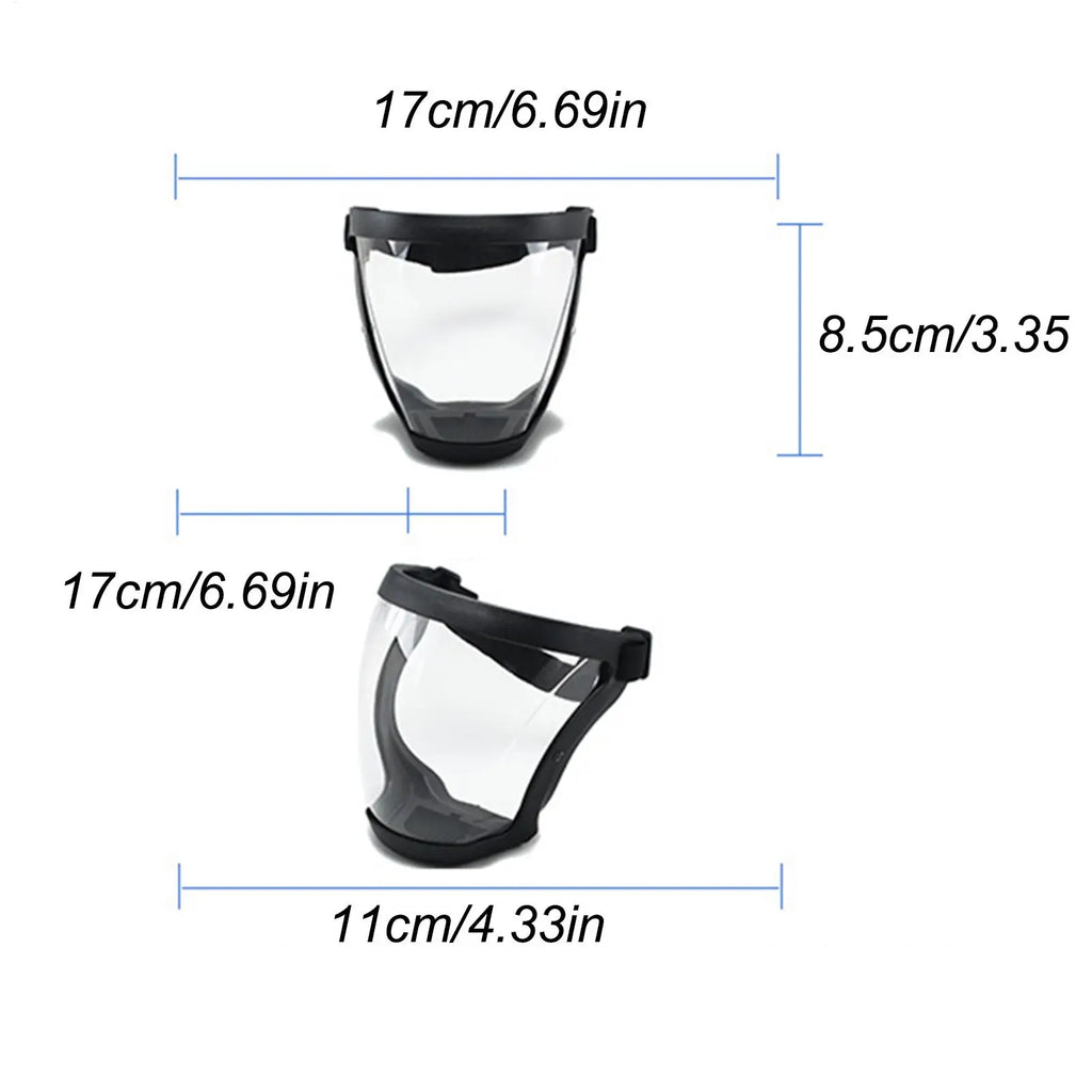 Protection Mask Splashproof Transparent Facial Protector Face FaceMask Protective Outdoor Safety Mask Head Cover Work Protection Zpaxo