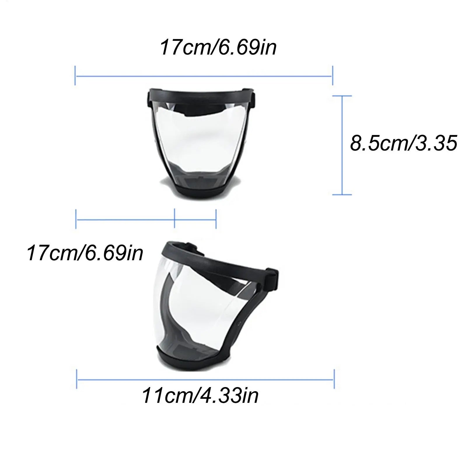 Protection Mask Splashproof Transparent Facial Protector Face FaceMask Protective Outdoor Safety Mask Head Cover Work Protection Zpaxo