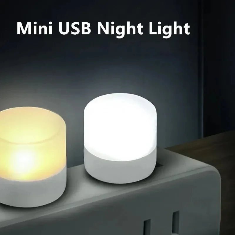 USB Plug-In LED Night Light – Warm White, Energy-Saving Pack