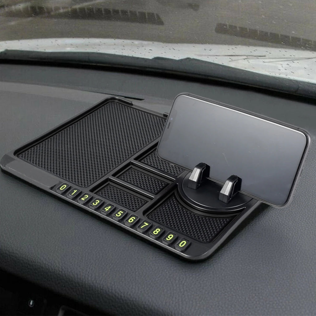 2/1PC Universal Car Dashboard Storage Box Silicone Anti-slip Center Consoles Organizer Tray Car Interior Accessories with Number Zpaxo