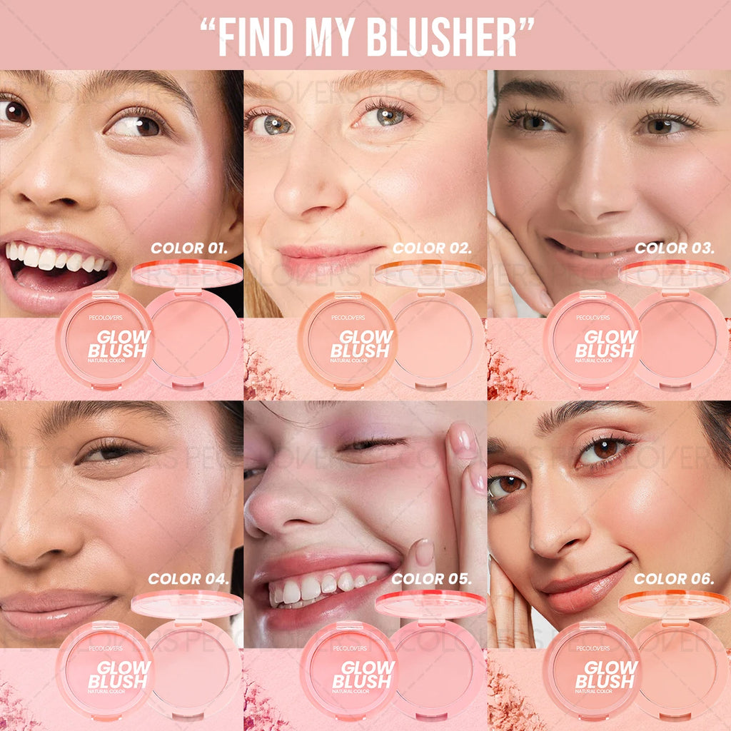 Waterproof Matte Finish Blush Palette，Berry & Coral, for All Skin Tones, Lightweight and Waterproof for All Light Beige Tones Zpaxo