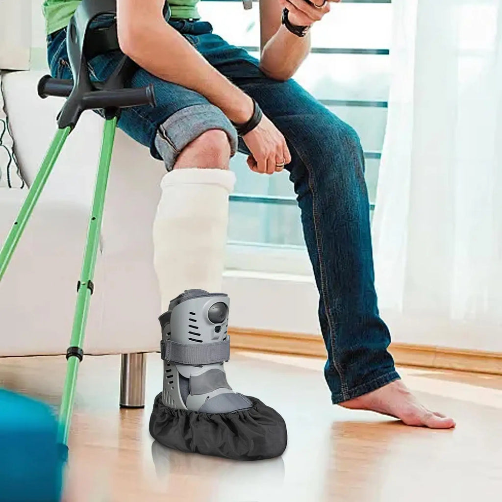 Walking Boot Cover 2 Non Slip Waterproof Shoe Protector Bathroom