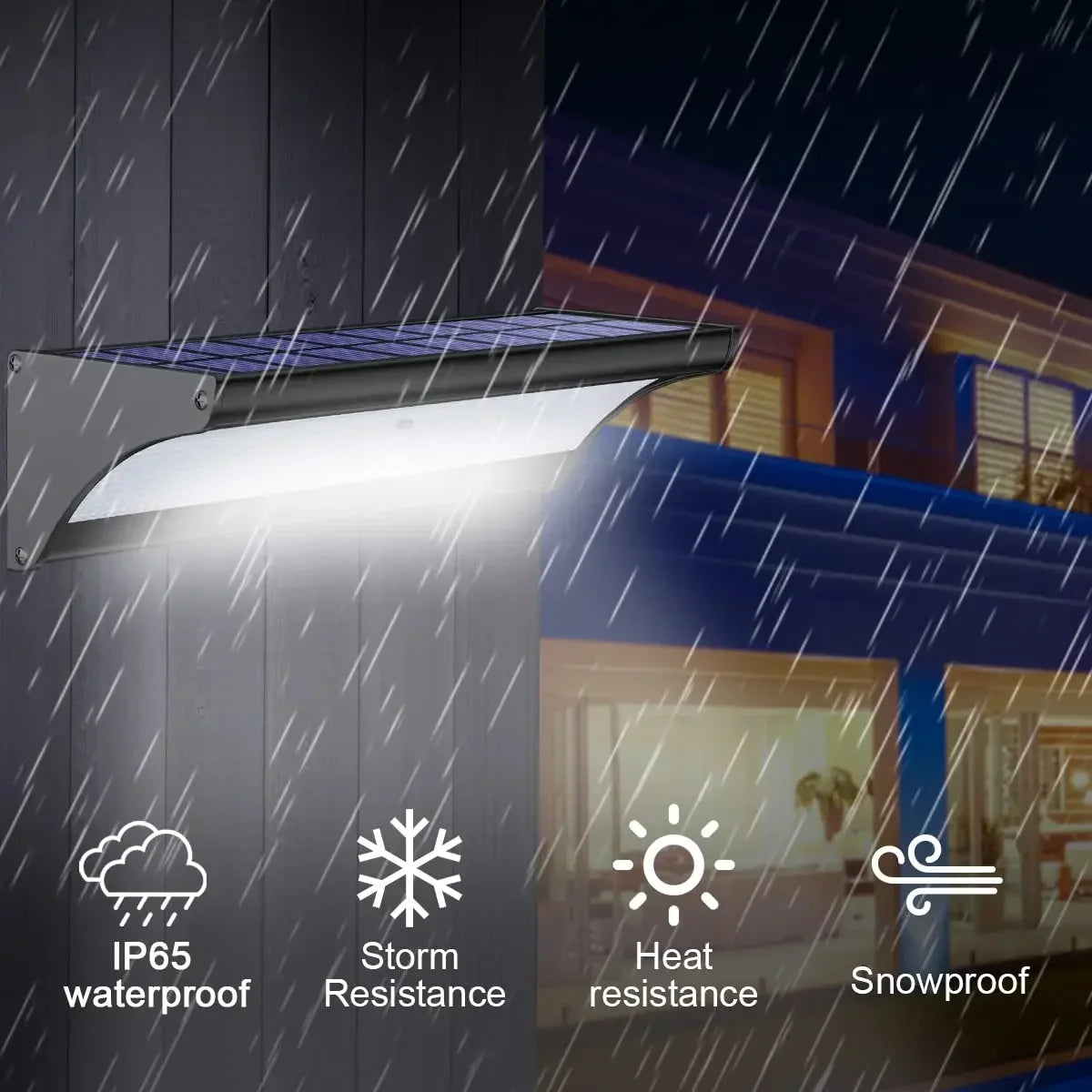 Bright 1100LM Outdoor Solar Wall Flood Lights Motion Sensor Zpaxo
