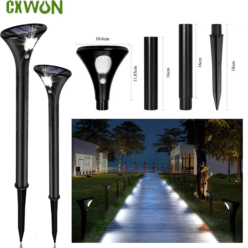 Solar Light Outdoor RGB Waterproof Ground Lamp Path Lights Motion Zpaxo