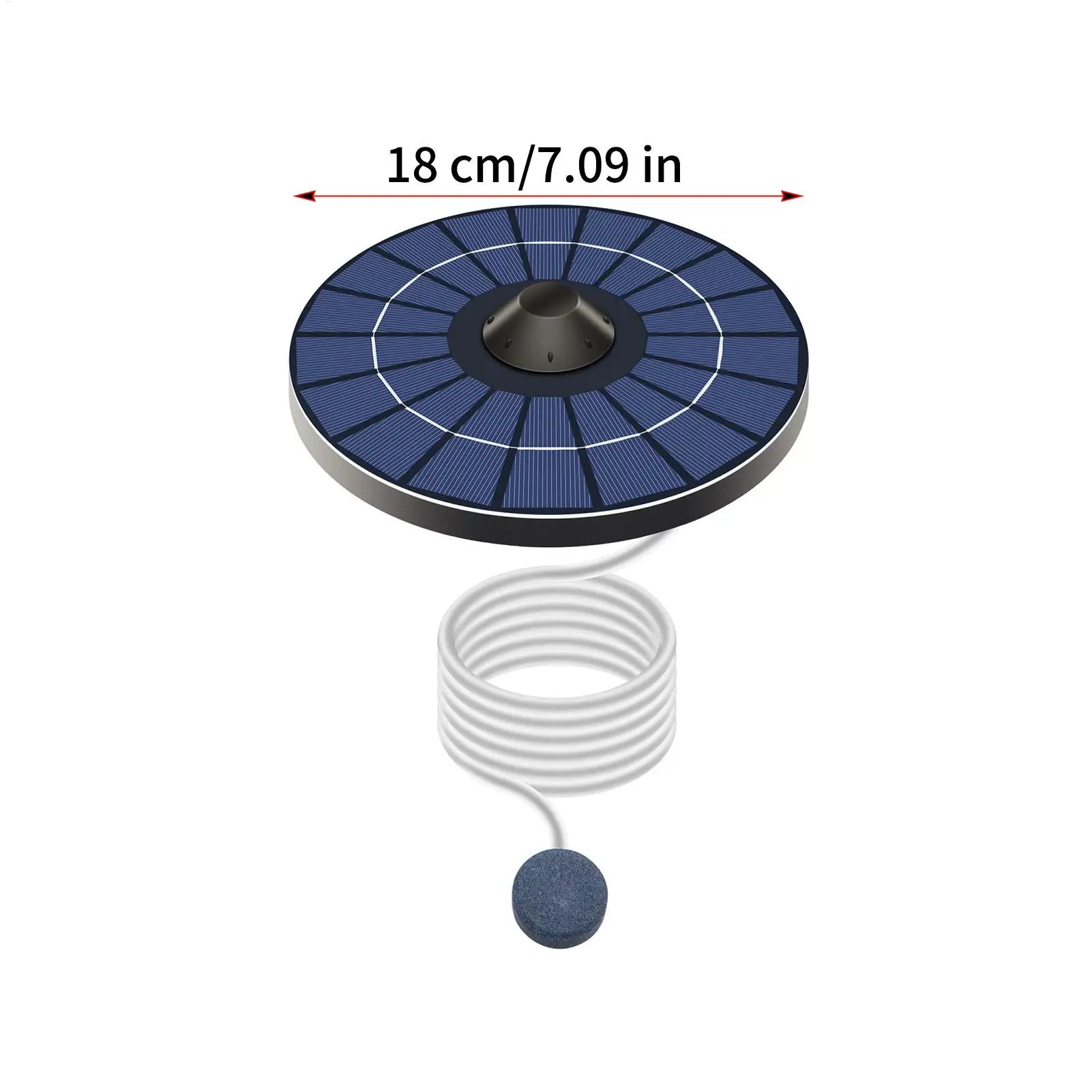 Solar Floating Pond Aerator Oxygen Pump Air Hose Bubble Stone Fish