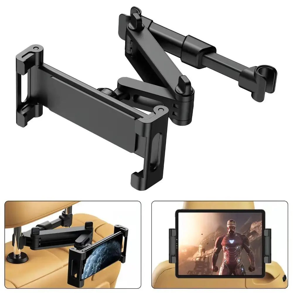 Headrest Mounting Car Headrest Tablet Holder Telescopic Bracket Car Back Seat Stand Universal Rotating Zpaxo