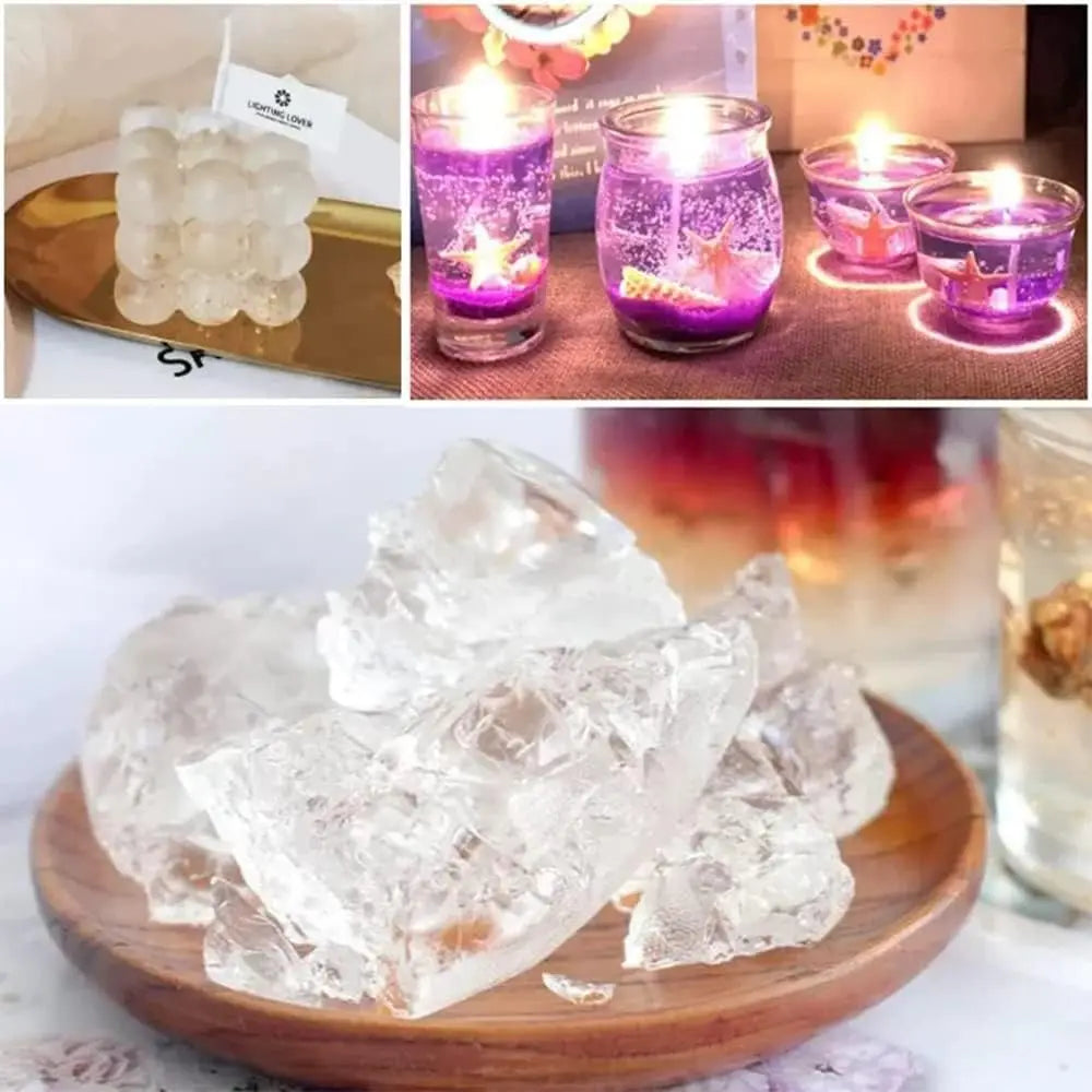 Transparent Jelly Gel Wax for DIY Crystal Candle Making Candle Making Wax Zpaxo 500G