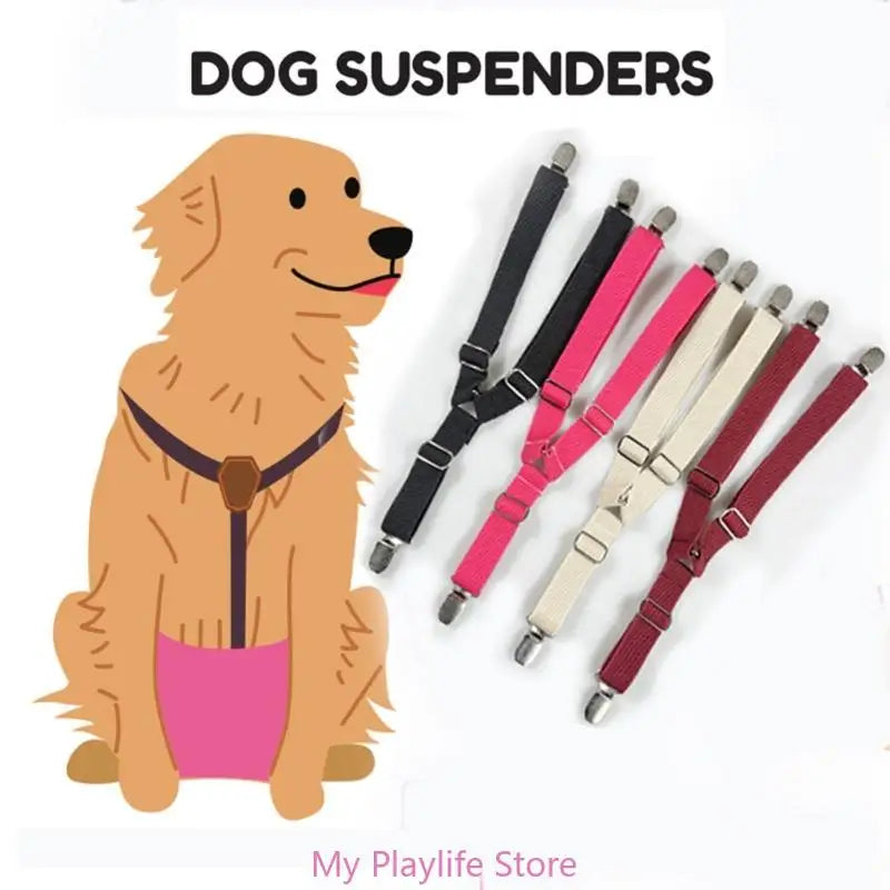 Adjustable Dog Diaper Suspenders for Pet Sanitary Pantie Comfortable Non-Slip Puppy Nappy Suspender Belly Bands for Pets Zpaxo