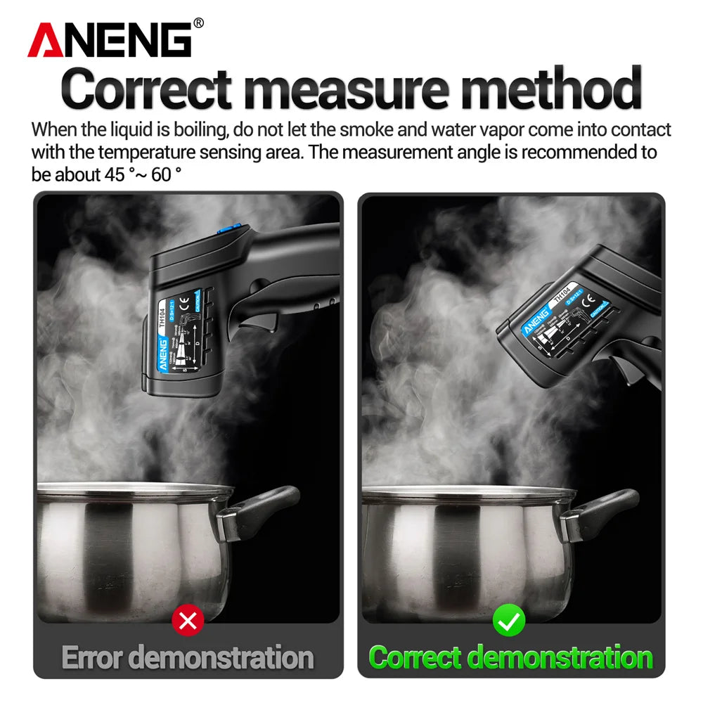 ANENG TH104 Infrared Handheld Temperature Gun 50 550 IR Laser Sensor