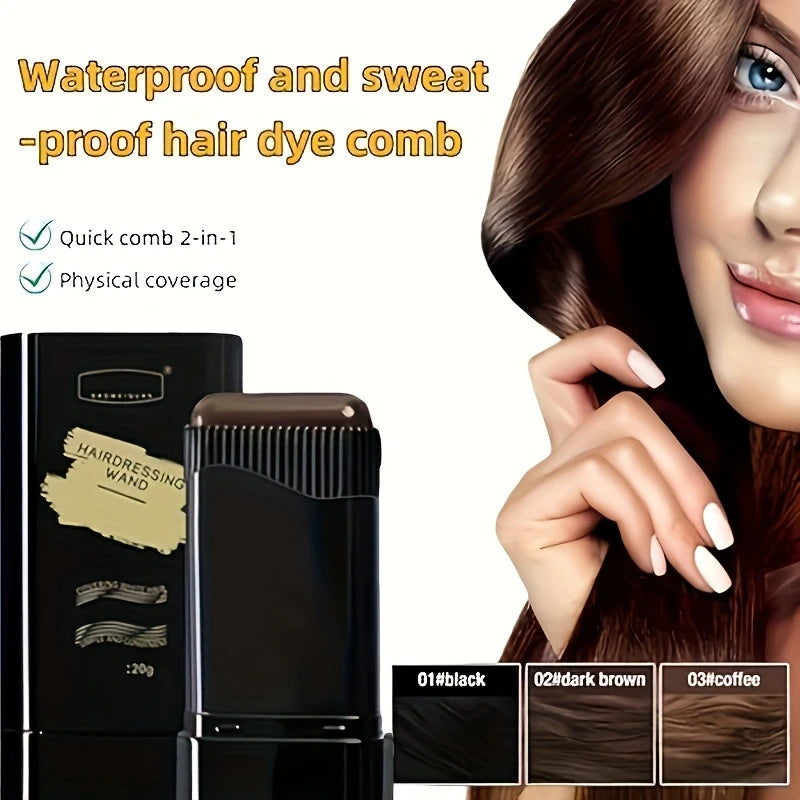 Temporary Hair Stick Long-lasting Fast Cover Easy Apply Beard Dye Zpaxo