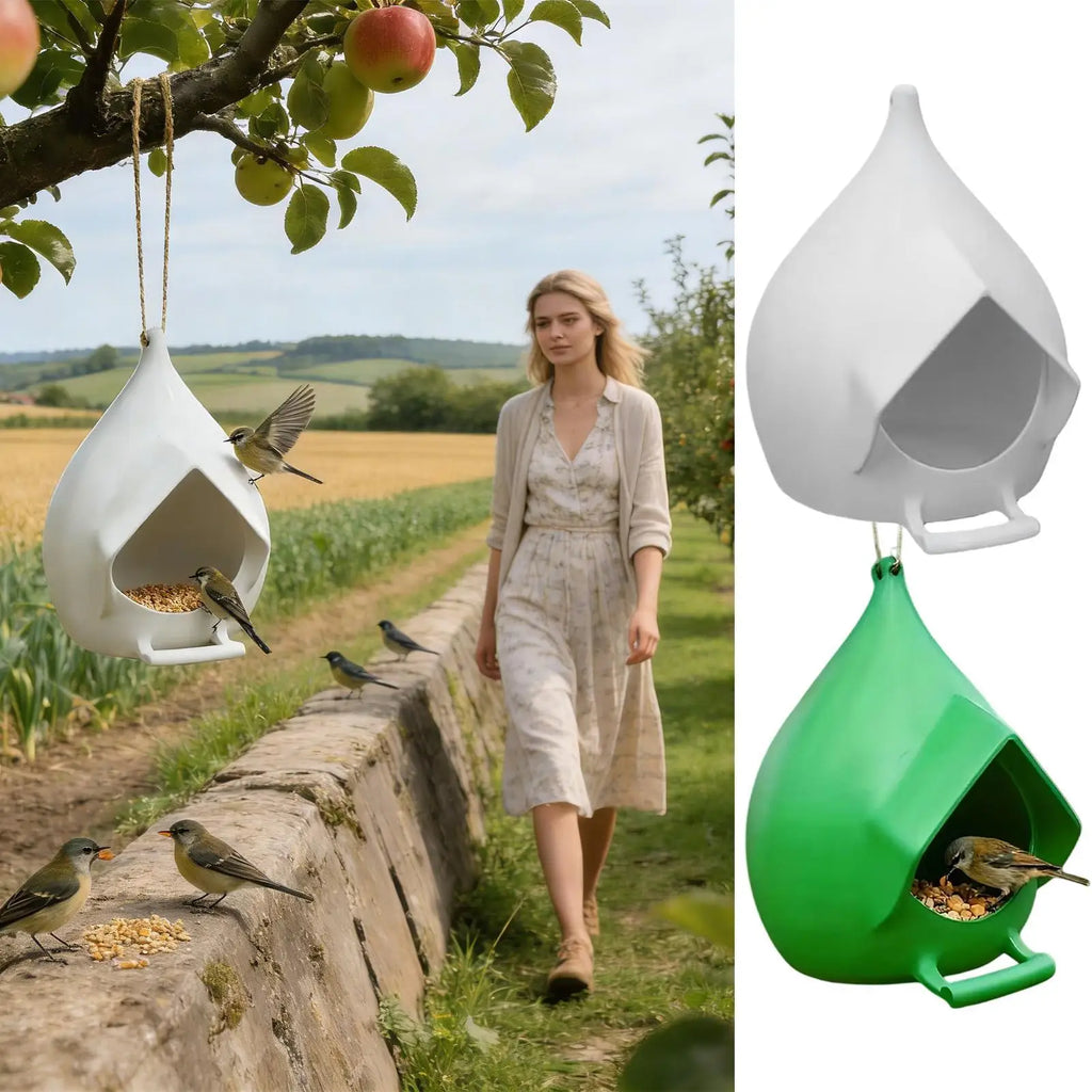 Bird Feeder Easy to Refill Rainproof Bowl Hummingbird Feeder for Backyard Garden Patio Lawn Balcony Birdwatching Porch Deck Zpaxo