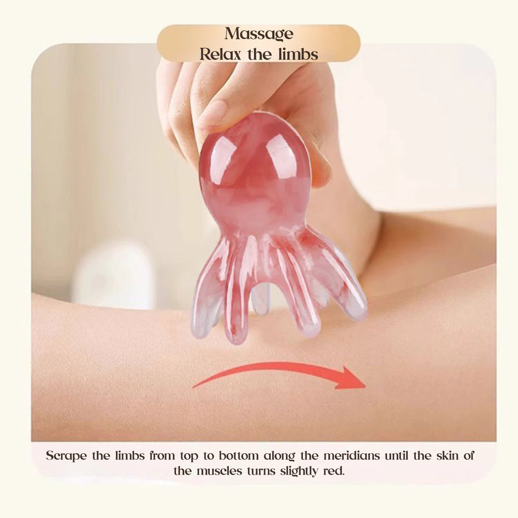 Octopus Shape Scalp Massage Comb 8-Tentacle Head Scratcher Comb Portable for Home Office Massage Zpaxo