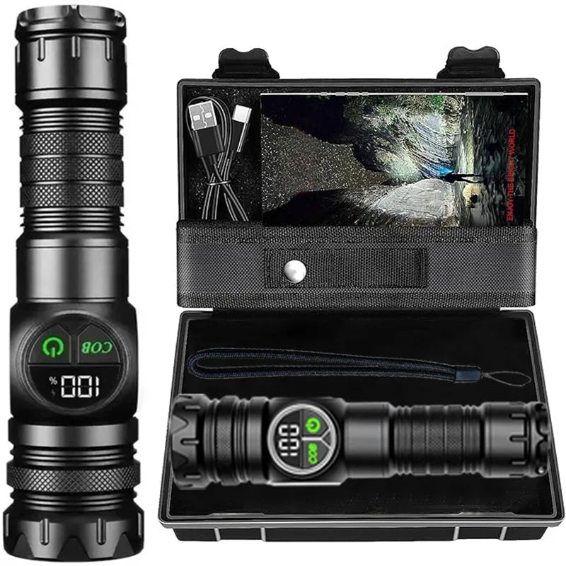 Mikenoon Rechargeable LED Tactical Flashlight – COB & Magnetic Tactical Flashlight Zpaxo