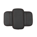 Universal Auto Armrest Pad PU Leather Anti Slip Center Console Cushion Waterproof with Storage Pocket Arm Rest Protector Mat Zpaxo Black-Red