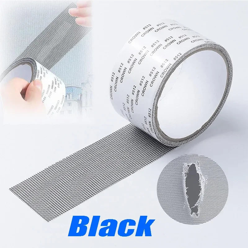 Durable Self Adhesive Screen Repair Tape, Window Mesh, Screen Repair Mesh, Tear Proof, Mosquito Net,repairingbroken Holes Zpaxo Black 2m 50mm