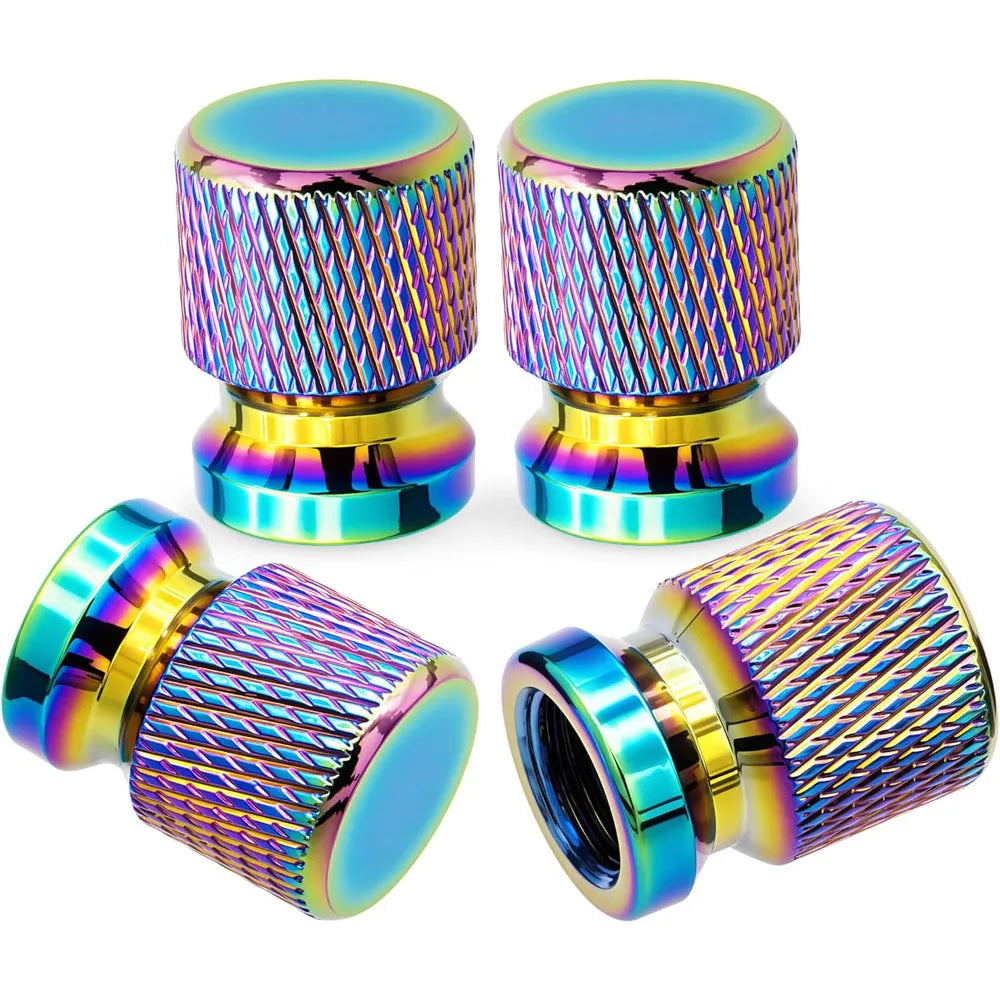 Anodized Aluminum Tire Valve Stem Caps – Universal Car & Bike