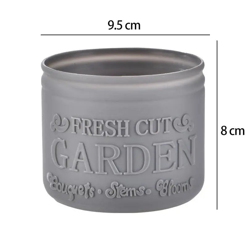 Round Planters Succulents Plant Pot Flower Pot Office Desktop Balcony Home Garden Decoration Outdoor Potted Zpaxo Gray