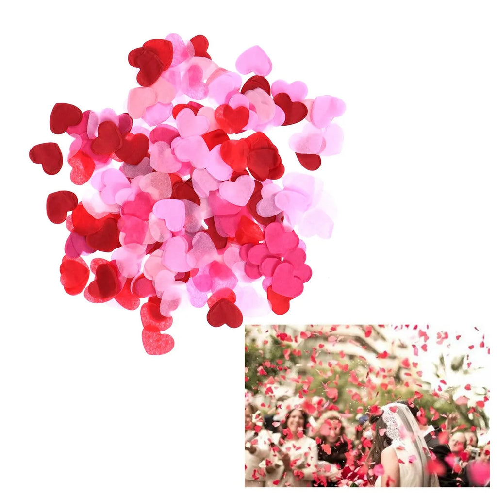 Pink Love Heart Shaped Biodegradable Confetti Wedding Birthday Party