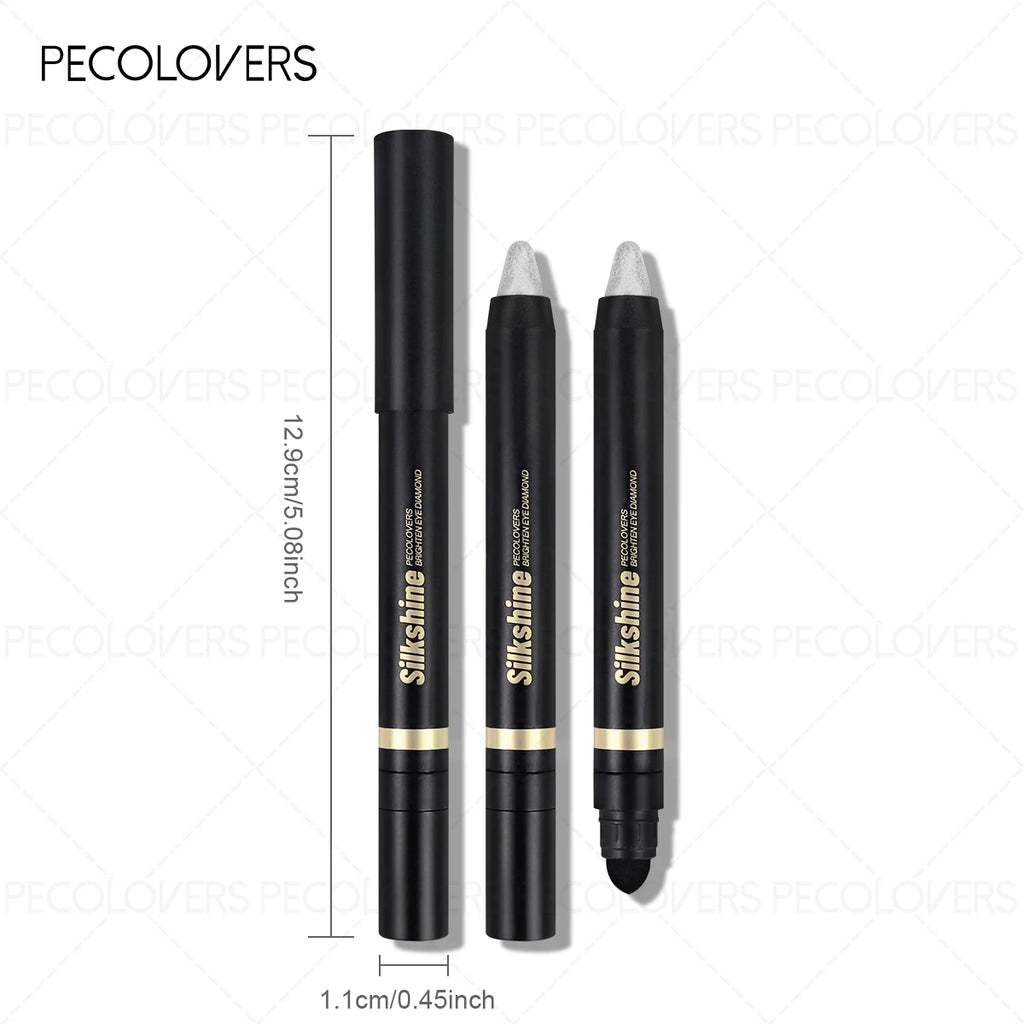 1PC Metal Double Head Eyeshadow Sticks - Soft, Waterproof, Matte and Glitter Tones, The Perfect Christmas Gift for Girls Zpaxo