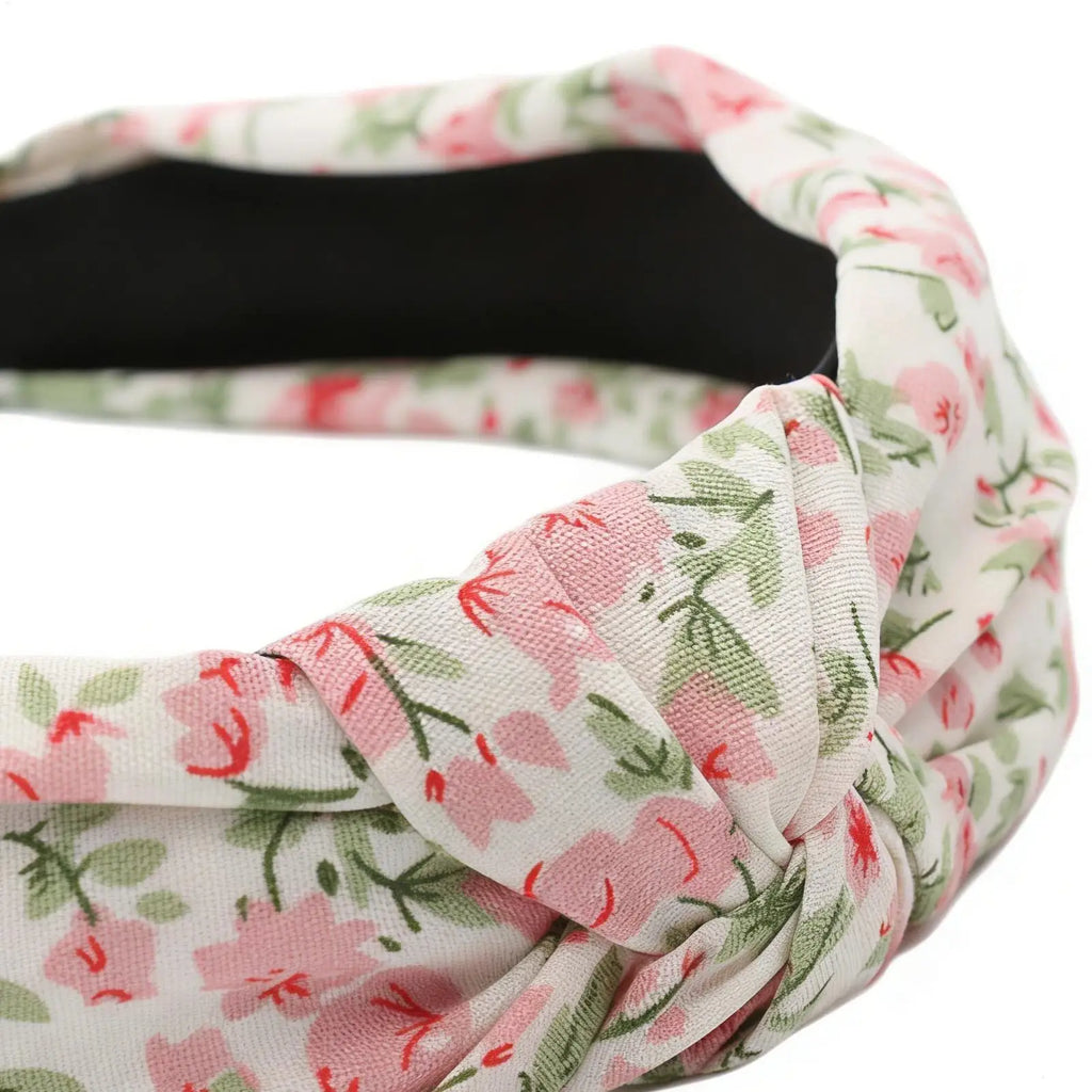 Floral Knotted Headband for Women – Non-Slip Hair Hoop Knotted Hair Headband Zpaxo