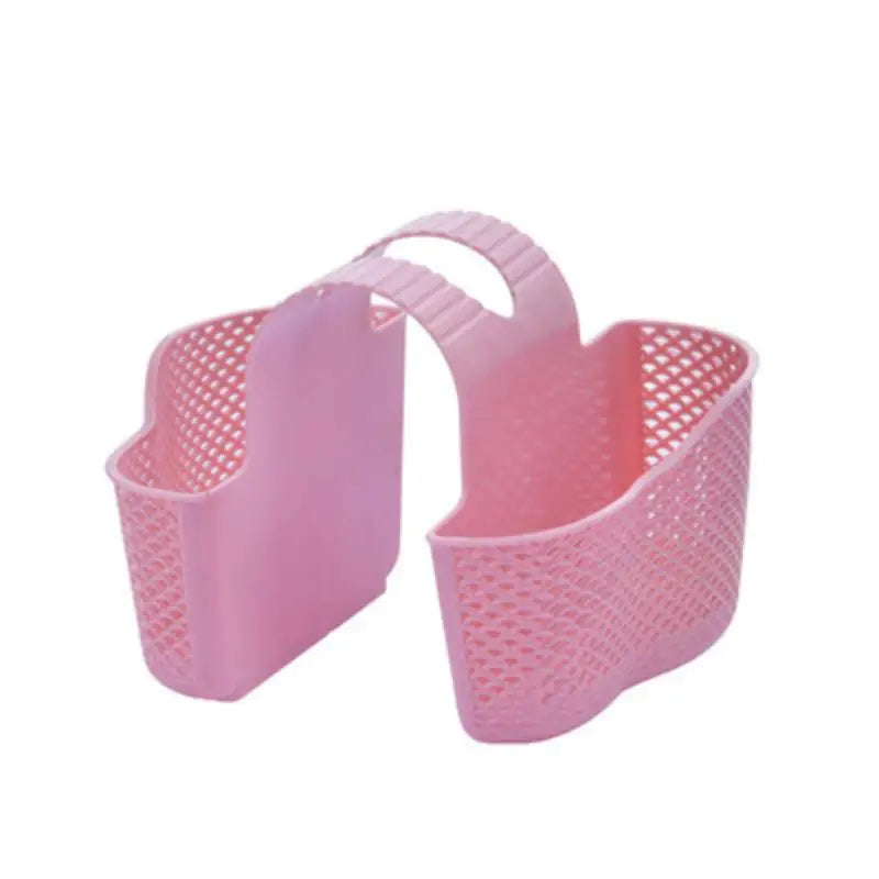Sink Draining Hanging Basket Adjustable Kitchen Accessories Sink Bag Soap Sponge Shelf Faucet Holder For Bathroom Zpaxo Pink L