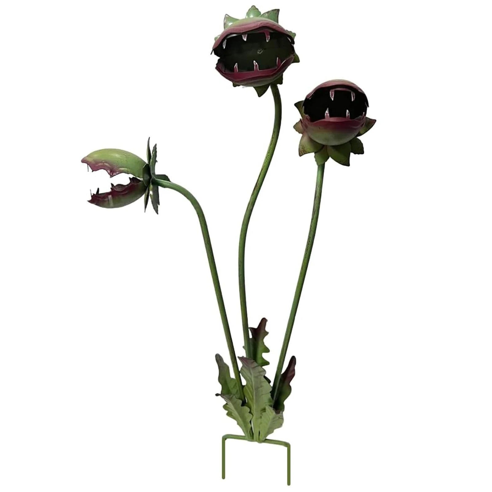 Metal Carnivorous Plant Garden Stake Handmade Rainproof Yard